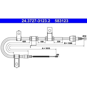 Comparateur de prix : ATE Câble de frein à main pour HYUNDAI: Getz (Ref: 24.3727-3123.2)
