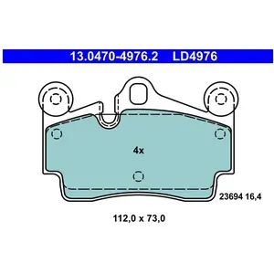 ATE 13047049762 Motorcraft Kit de plaquettes de frein, frein à disque pas cher