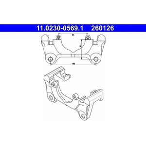 Comparateur de prix : ATE Support, étrier de frein, Essieu avant, par ex. pour Audi, Seat