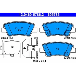 ATE 13046057862 Motorcraft Kit de plaquettes de frein, frein à disque pas cher
