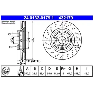 Disque de frein 24.0132-0179.1 ATE 24.01320179.1 pas cher