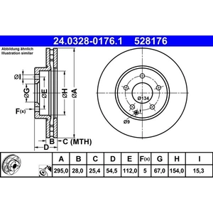 ATE Disques de frein pour MERCEDES-BENZ: Classe E (Ref: 24.0328-0176.1) pas cher
