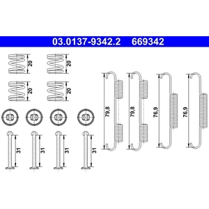 ATE Kit d'accessoires, mâchoires de frein de stationnement 03.01379342.2 pas cher