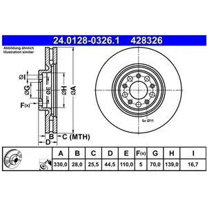 ATE Disques de frein pour ALFA ROMEO: Stelvio, Giulia (Ref: 24.0128-0326.1) pas cher