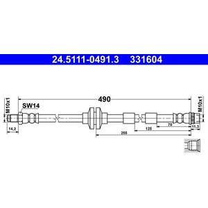 Comparateur de prix : ATE Flexible de frein pour MERCEDES-BENZ: Citan (Ref: 24.5111-0491.3)