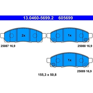 ATE Plaquettes de frein X4 pour NISSAN: NV200 (Ref: 13.0460-5699.2) pas cher
