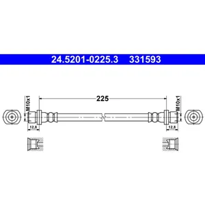 Flexible de frein ATE 24.5201-0225.3 pas cher
