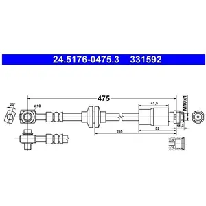 Flexible de frein ATE 24.5176-0475.3 pas cher