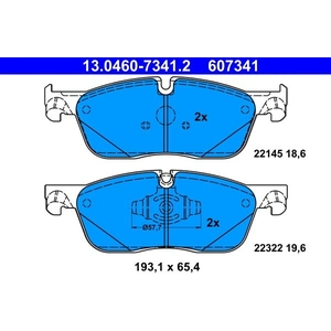 Kit de plaquettes de frein, frein à disque 13.0460-7341.2 ATE 13.04607341.2 pas cher