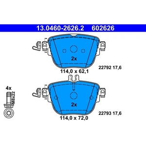Kit de plaquettes de frein, frein à disque 13.0460-2626.2 ATE 13.04602626.2 pas cher