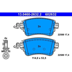 Kit de plaquettes de frein, frein à disque 13.0460-2632.2 ATE 13.04602632.2 pas cher