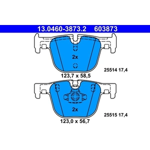 Kit de plaquettes de frein, frein à disque 13.0460-3873.2 ATE 13.04603873.2 pas cher