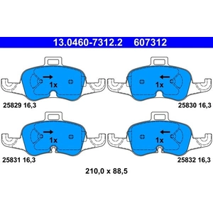 Comparateur de prix : ATE Plaquettes de frein X4 pour AUDI: TT (Ref: 13.0460-7312.2)