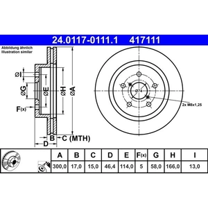 ATE Disques de frein pour SUBARU: Legacy, Levorg (Ref: 24.0117-0111.1) pas cher