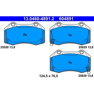 Kit de plaquettes de frein, frein à disque 13.0460-4891.2 ATE 13.04604891.2 pas cher