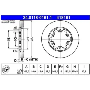 ATE Disques de frein pour FORD: Transit/Tourneo (Ref: 24.0118-0161.1)