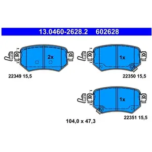Kit de plaquettes de frein, frein à disque 13.0460-2628.2 ATE 13.04602628.2 pas cher