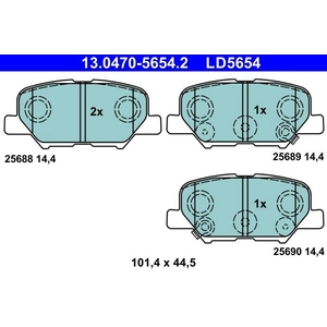 Jeu de plaquettes de frein, frein à disque 13.0470-5654.2 ATE 13.04705654.2 pas cher