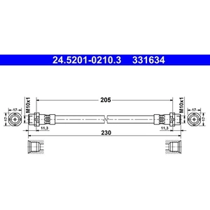 ATE Flexible de frein pour BMW: X5, X6 (Ref: 24.5201-0210.3) pas cher