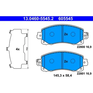 Jeu de plaquettes de frein ATE 13.0460-5545.2 pas cher