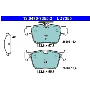 Jeu de plaquettes de frein, frein à disque 13.0470-7355.2 ATE 13.04707355.2 pas cher