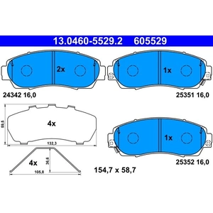 ATE Plaquettes de frein X4 pour HONDA: ZR-V, CR-V (Ref: 13.0460-5529.2) pas cher