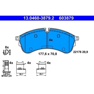 ATE Plaquettes de frein X4 pour VOLKSWAGEN: Crafter (Ref: 13.0460-3879.2) pas cher