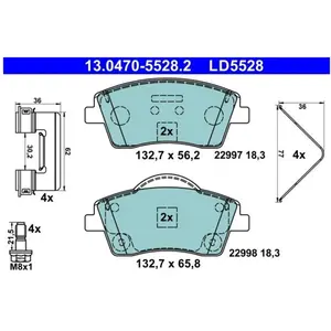 ATE Plaquettes de frein X4 pour VOLVO: XC 40 (Ref: 13.0470-5528.2) pas cher