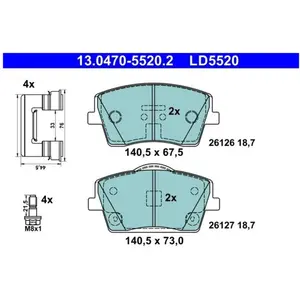 ATE Plaquettes de frein X4 pour VOLVO: XC 40 (Ref: 13.0470-5520.2) pas cher