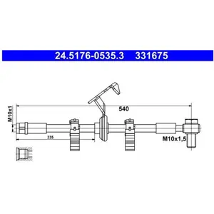 Flexible de frein ATE 24.5176-0535.3