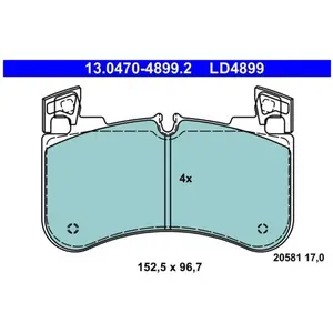 Comparateur de prix : ATE Plaquettes de frein X4 pour LAND ROVER: Defender, Discovery, Range Rover (Ref: 13.0470-4899.2)