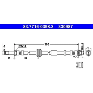 ATE 83.7716-0398.3 Flexible de frein pas cher