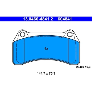 Kit de plaquettes de frein, frein à disque 13.0460-4841.2 ATE 13.04604841.2 pas cher