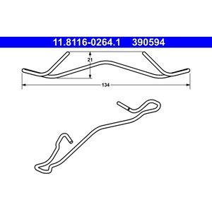 Ressort d'étrier de frein ATE 11.8116-0264.1 - Réf. 390594 pas cher