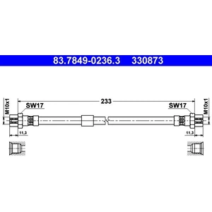 ATE Flexible de frein pour VOLKSWAGEN: Touran (Ref: 83.7849-0236.3) pas cher