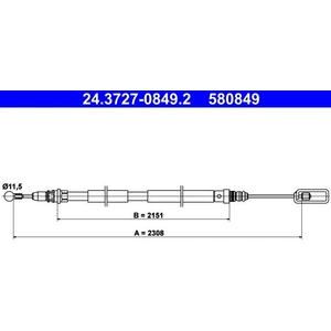 ATE 24372708492 Câble de frein à main pas cher