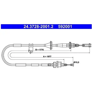 Comparateur de prix : ATE Câble d'embrayage pour SUZUKI: Jimny (Ref: 24.3728-2001.2)