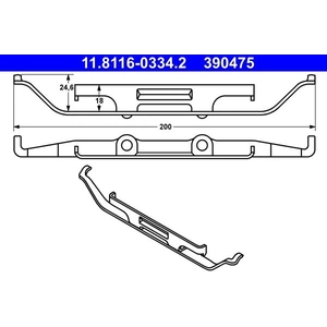 ATE Ressort, étrier de frein pour BMW: X5 (Ref: 11.8116-0334.2) pas cher