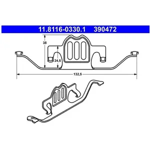 Comparateur de prix : Kit de réparation d'étrier de frein ATE 11.8116-0330.1