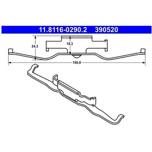 Kit de réparation d'étrier de frein ATE 11.8116-0290.2 pas cher