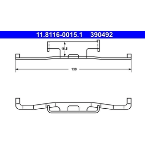 Kit de réparation d'étrier de frein ATE 11.8116-0015.1 pas cher