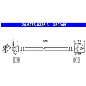 Comparateur de prix : Flexible de frein ATE 24.5278-0335.3