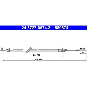 Comparateur de prix : ATE Câble de frein à main pour FORD: Maverick (Ref: 24.3727-0674.2)