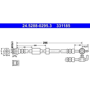 Comparateur de prix : ATE Flexible de frein pour MAZDA: 6 (Ref: 24.5288-0295.3)