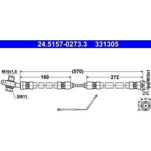 ATE Flexible de frein pour BMW: X5 (Ref: 24.5157-0273.3) pas cher