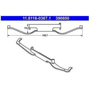 Comparateur de prix : ATE Ressort, étrier de frein pour VOLKSWAGEN: Transporter (Ref: 11.8116-0367.1)