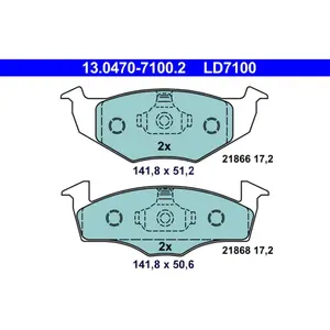 Jeu de plaquettes de frein ATE 13.0470-7100.2, avant, Céramique pas cher