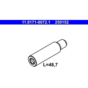 Comparateur de prix : Boulon de guidage, étrier de frein 11.8171-0072.1 ATE 11.81710072.1