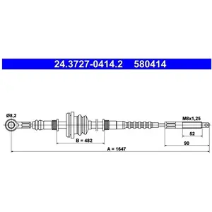 ATE Câble de frein à main pour MERCEDES-BENZ: MB (Ref: 24.3727-0414.2) pas cher