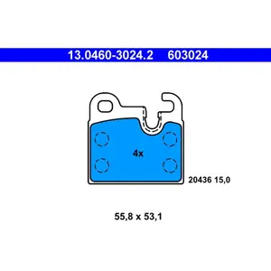 Jeu de plaquettes de frein ATE 13.0460-3024.2, arrière pas cher